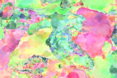 Modern fırça darbeleri. Poster, duvar sanatı, afiş, kart, kitap kapağı veya ambalaj için rahatlatıcı kompozisyonun yumuşak renkli çizimi. Pastel renklerle suluboya.