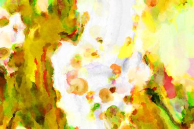 Modern fırça darbeleri. Poster, duvar sanatı, afiş, kart, kitap kapağı veya ambalaj için rahatlatıcı kompozisyonun yumuşak renkli çizimi. Pastel renklerle suluboya.