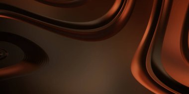 Renkli dalgalı yansıtıcı duvar kağıdının üç boyutlu çizimi. Duvar kağıdı, afiş, arkaplan, kart, kitap kapağı veya web sitesi için grafiksel illüstrasyon. Soyut arkaplan. 