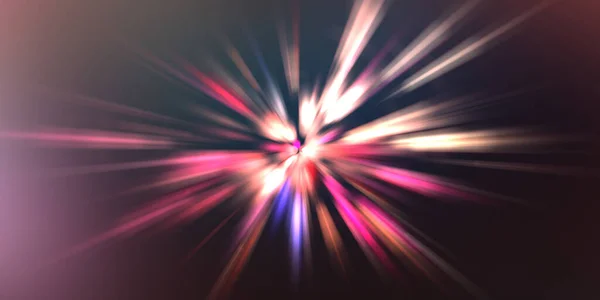 Glossy Vibrant Colorful Wallpaper Light Explosion Star Glowing Particles Lines — Stock Photo, Image