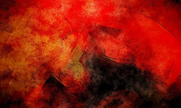 Grungy Ink Skica Malování Divoké Abstraktní Ilustrační Pozadí Tvůrčí Barevné — Stock fotografie