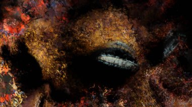 Tuval üzerinde etkileyici fırçalanmış resim. Soyut doku. 2D çizim. Geniş fırça darbeleri. Modern dijital sanat. Çağdaş fırça. Modern ifade. Popüler biçim boyanmış resim.