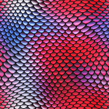 Kusursuz bir fantezi modeli. Sürüngen dokusu. Renkli ve canlı fayanslar. Egzotik fayanslı yüzey. Doğa baskısı.