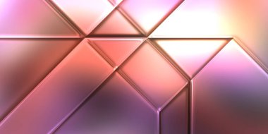 Üç boyutlu metalik panel dokusu. Renkli, parlak, soyut duvar kağıdı. Geometrik teknolojik parlak yansıtıcı arkaplan.