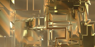 Parlak saten kaplama yüzey teknolojisi 3 boyutlu desen. Lüks yansımalı metal panel dokusu. Arkaplan, duvar kağıdı, uzay gemisi gövdesi için cilalanmış geometrik metal yansıtıcı fütüristik malzeme.