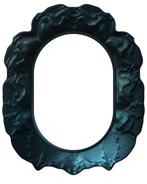 Üç boyutlu metalik illüstrasyon. Beyaz arka planda izole edilmiş fantezi çerçevesi. Davetiyeler, posterler, menü, hatıra defteri ve sunum için mükemmel. Metnin için şablon.