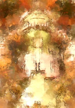 Tuval üzerinde etkileyici fırçalanmış resim. Soyut doku. 2D çizim. Geniş fırça darbeleri. Modern dijital sanat. Çağdaş fırça. Modern ifade. Popüler biçim boyanmış resim.