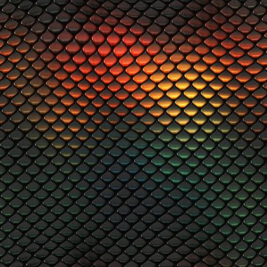 Kusursuz bir fantezi modeli. Sürüngen dokusu. Renkli ve canlı fayanslar. Egzotik fayanslı yüzey. Doğa baskısı.