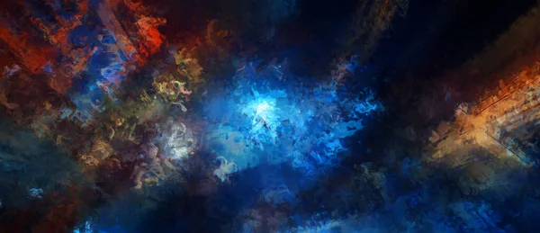 Pittura Espressiva Spazzolata Tela Struttura Astratta Illustrazione Pennellate Larghe Arte — Foto Stock