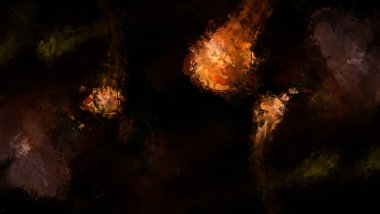 Tuval üzerinde etkileyici fırçalanmış resim. Soyut doku. 2D çizim. Geniş fırça darbeleri. Modern dijital sanat. Çağdaş fırça. Modern ifade. Popüler biçim boyanmış resim.