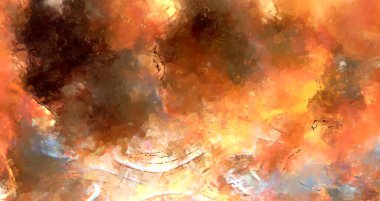 Tuval üzerinde etkileyici fırçalanmış resim. Soyut doku. 2D çizim. Geniş fırça darbeleri. Modern dijital sanat. Çağdaş fırça. Modern ifade. Popüler biçim boyanmış resim.