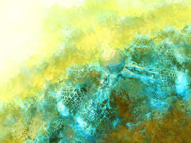 Tuval üzerinde etkileyici fırçalanmış resim. Soyut doku. 2D çizim. Geniş fırça darbeleri. Modern dijital sanat. Çağdaş fırça. Modern ifade. Popüler biçim boyanmış resim.