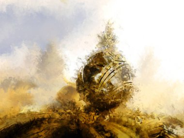 Tuval üzerinde etkileyici fırçalanmış resim. Soyut doku. 2D çizim. Geniş fırça darbeleri. Modern dijital sanat. Çağdaş fırça. Modern ifade. Popüler biçim boyanmış resim.