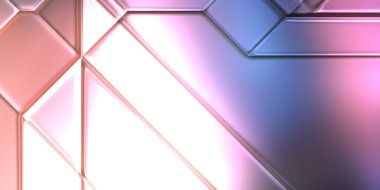 Üç boyutlu metalik panel dokusu. Renkli, parlak, soyut duvar kağıdı. Geometrik teknolojik parlak yansıtıcı arkaplan.