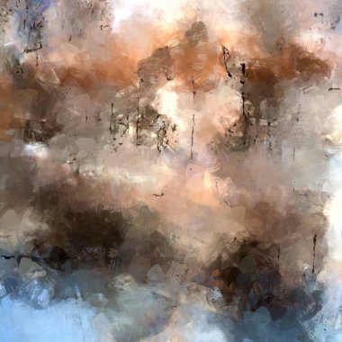 Tuval üzerinde etkileyici fırçalanmış resim. Soyut doku. 2D çizim. Geniş fırça darbeleri. Modern dijital sanat. Çağdaş fırça. Modern ifade. Popüler biçim boyanmış resim.