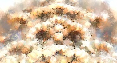 Tuval üzerinde etkileyici fırçalanmış resim. Soyut doku. 2D çizim. Geniş fırça darbeleri. Modern dijital sanat. Çağdaş fırça. Modern ifade. Popüler biçim boyanmış resim.