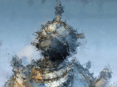 Tuval üzerinde etkileyici fırçalanmış resim. Soyut doku. 2D çizim. Geniş fırça darbeleri. Modern dijital sanat. Çağdaş fırça. Modern ifade. Popüler biçim boyanmış resim.