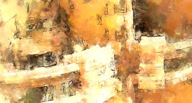 Tuval üzerinde etkileyici fırçalanmış resim. Soyut doku. 2D çizim. Geniş fırça darbeleri. Modern dijital sanat. Çağdaş fırça. Modern ifade. Popüler biçim boyanmış resim.