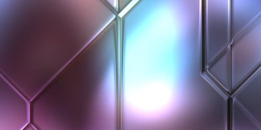Üç boyutlu metalik panel dokusu. Renkli, parlak, soyut duvar kağıdı. Geometrik teknolojik parlak yansıtıcı arkaplan.