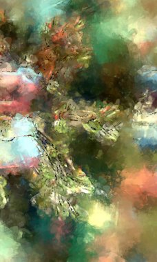 Tuval üzerinde etkileyici fırçalanmış resim. Soyut doku. 2D çizim. Geniş fırça darbeleri. Modern dijital sanat. Çağdaş fırça. Modern ifade. Popüler biçim boyanmış resim.