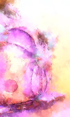 Tuval üzerinde etkileyici fırçalanmış resim. Soyut doku. 2D çizim. Geniş fırça darbeleri. Modern dijital sanat. Çağdaş fırça. Modern ifade. Popüler biçim boyanmış resim.