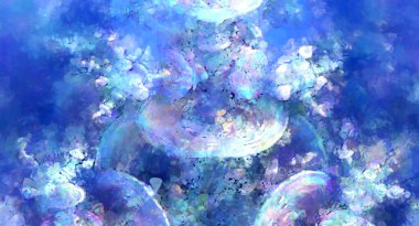 Tuval üzerinde etkileyici fırçalanmış resim. Soyut doku. 2D çizim. Geniş fırça darbeleri. Modern dijital sanat. Çağdaş fırça. Modern ifade. Popüler biçim boyanmış resim.