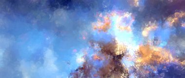 Tuval üzerinde etkileyici fırçalanmış resim. Soyut doku. 2D çizim. Geniş fırça darbeleri. Modern dijital sanat. Çağdaş fırça. Modern ifade. Popüler biçim boyanmış resim.