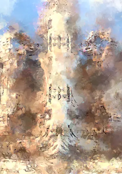 Tuval üzerinde etkileyici fırçalanmış resim. Soyut doku. 2D çizim. Geniş fırça darbeleri. Modern dijital sanat. Çağdaş fırça. Modern ifade. Popüler biçim boyanmış resim.