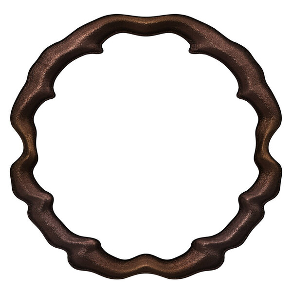 3D metallic illustration. Fantasy frame isolated on white background. Perfect for invitations, posters, menu, scrapbooking and presentation. Template for your text.