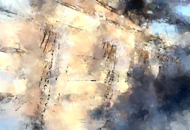 Tuval üzerinde etkileyici fırçalanmış resim. Soyut doku. 2D çizim. Geniş fırça darbeleri. Modern dijital sanat. Çağdaş fırça. Modern ifade. Popüler biçim boyanmış resim.