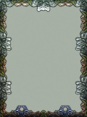 Çerçeve kağıdı. Kart, davetiye ya da albüm olarak harika bir kullanım. Fantezi 3D çizim arka planı. Zarif duvar kâğıdı. Metnin için şablon.