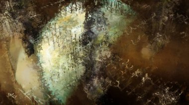 Tuval üzerinde etkileyici fırçalanmış resim. Soyut doku. 2D çizim. Geniş fırça darbeleri. Modern dijital sanat. Çağdaş fırça. Modern ifade. Popüler biçim boyanmış resim.