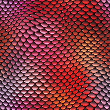 Kusursuz bir fantezi modeli. Sürüngen dokusu. Renkli ve canlı fayanslar. Egzotik fayanslı yüzey. Doğa baskısı.