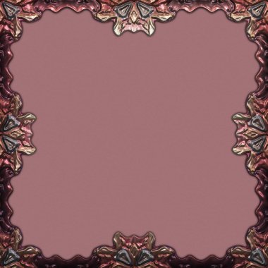 Çerçeve kağıdı. Kart, davetiye ya da albüm olarak harika bir kullanım. Fantezi 3D çizim arka planı. Zarif duvar kâğıdı. Metnin için şablon.