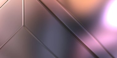 Üç boyutlu metalik panel dokusu. Renkli, parlak, soyut duvar kağıdı. Geometrik teknolojik parlak yansıtıcı arkaplan.