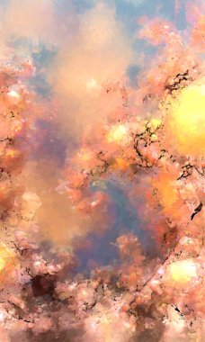 Tuval üzerinde etkileyici fırçalanmış resim. Soyut doku. 2D çizim. Geniş fırça darbeleri. Modern dijital sanat. Çağdaş fırça. Modern ifade. Popüler biçim boyanmış resim.