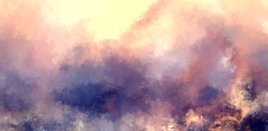 Tuval üzerinde etkileyici fırçalanmış resim. Soyut doku. 2D çizim. Geniş fırça darbeleri. Modern dijital sanat. Çağdaş fırça. Modern ifade. Popüler biçim boyanmış resim.