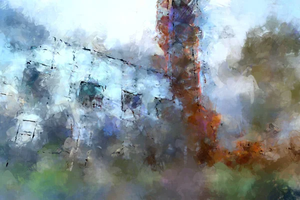 Tuval üzerinde etkileyici fırçalanmış resim. Soyut doku. 2D çizim. Geniş fırça darbeleri. Modern dijital sanat. Çağdaş fırça. Modern ifade. Popüler biçim boyanmış resim.