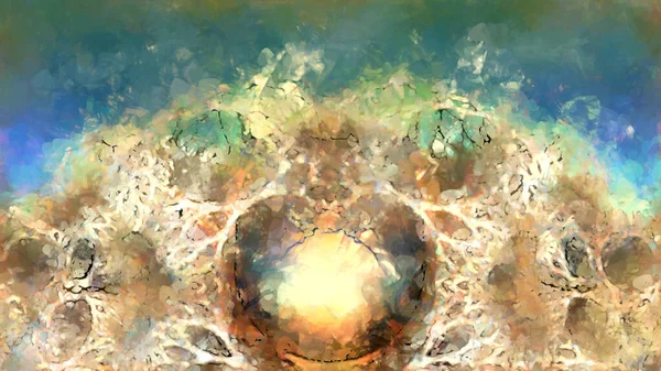 Tuval üzerinde etkileyici fırçalanmış resim. Soyut doku. 2D çizim. Geniş fırça darbeleri. Modern dijital sanat. Çağdaş fırça. Modern ifade. Popüler biçim boyanmış resim.