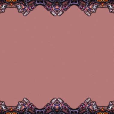 Çerçeve kağıdı. Kart, davetiye ya da albüm olarak harika bir kullanım. Fantezi 3D çizim arka planı. Zarif duvar kâğıdı. Metnin için şablon.