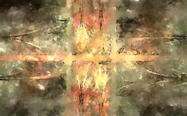 Tuval üzerinde etkileyici fırçalanmış resim. Soyut doku. 2D çizim. Geniş fırça darbeleri. Modern dijital sanat. Çağdaş fırça. Modern ifade. Popüler biçim boyanmış resim.