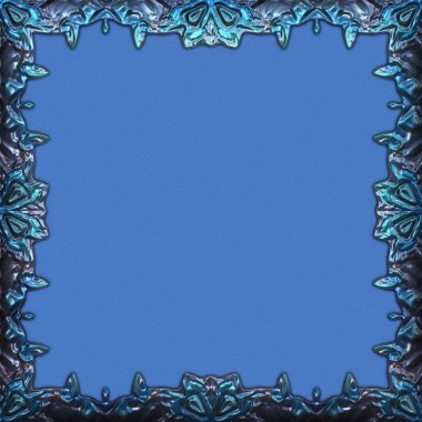Çerçeve kağıdı. Kart, davetiye ya da albüm olarak harika bir kullanım. Fantezi 3D çizim arka planı. Zarif duvar kâğıdı. Metnin için şablon.