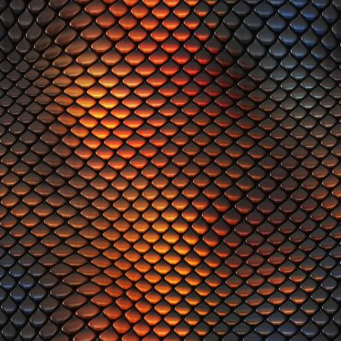 Kusursuz bir fantezi modeli. Sürüngen dokusu. Renkli ve canlı fayanslar. Egzotik fayanslı yüzey. Doğa baskısı.