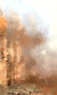 Tuval üzerinde etkileyici fırçalanmış resim. Soyut doku. 2D çizim. Geniş fırça darbeleri. Modern dijital sanat. Çağdaş fırça. Modern ifade. Popüler biçim boyanmış resim.