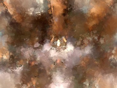 Tuval üzerinde etkileyici fırçalanmış resim. Soyut doku. 2D çizim. Geniş fırça darbeleri. Modern dijital sanat. Çağdaş fırça. Modern ifade. Popüler biçim boyanmış resim.