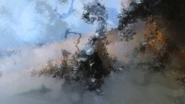 Tuval üzerinde etkileyici fırçalanmış resim. Soyut doku. 2D çizim. Geniş fırça darbeleri. Modern dijital sanat. Çağdaş fırça. Modern ifade. Popüler biçim boyanmış resim.