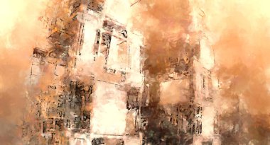 Tuval üzerinde etkileyici fırçalanmış resim. Soyut doku. 2D çizim. Geniş fırça darbeleri. Modern dijital sanat. Çağdaş fırça. Modern ifade. Popüler biçim boyanmış resim.