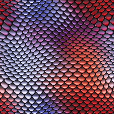 Kusursuz bir fantezi modeli. Sürüngen dokusu. Renkli ve canlı fayanslar. Egzotik fayanslı yüzey. Doğa baskısı.