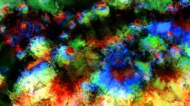 Tuval üzerinde etkileyici fırçalanmış resim. Soyut doku. 2D çizim. Geniş fırça darbeleri. Modern dijital sanat. Çağdaş fırça. Modern ifade. Popüler biçim boyanmış resim.