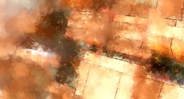 Tuval üzerinde etkileyici fırçalanmış resim. Soyut doku. 2D çizim. Geniş fırça darbeleri. Modern dijital sanat. Çağdaş fırça. Modern ifade. Popüler biçim boyanmış resim.